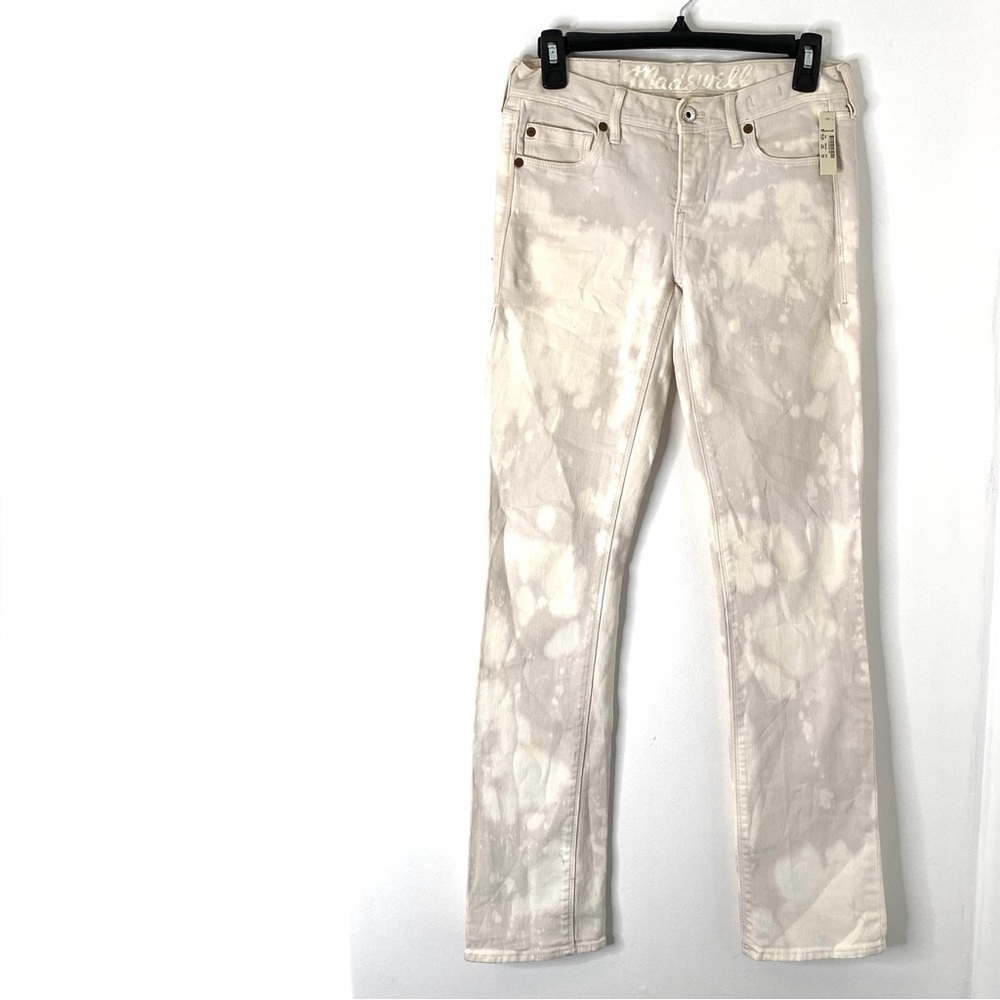 Madewell Rail Straight Jeans Light Bleach Wash NWT Five Pocket Stretch Denim